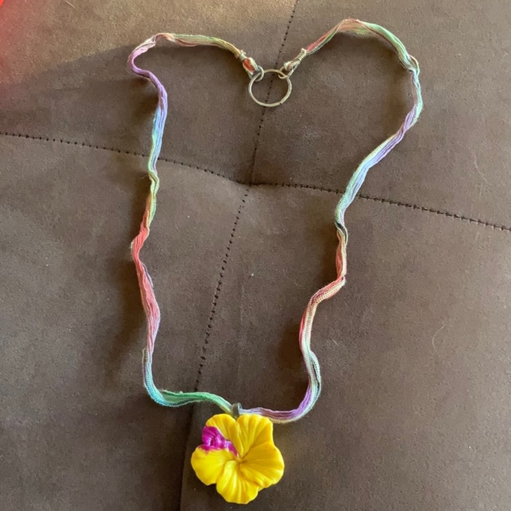 Handmade Hibiscus necklace